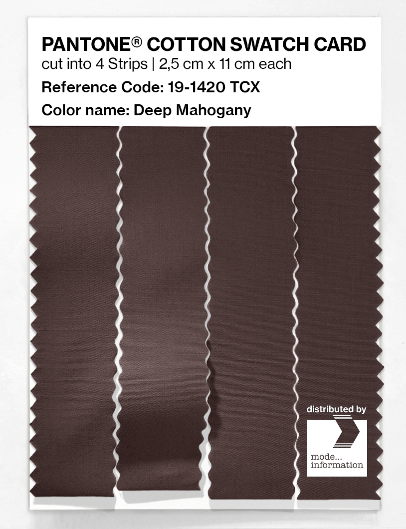 Artikelbild 3 des Artikels “PANTONE® COTTON SWATCH CARD 19-1420 TCX Deep Mahogany “