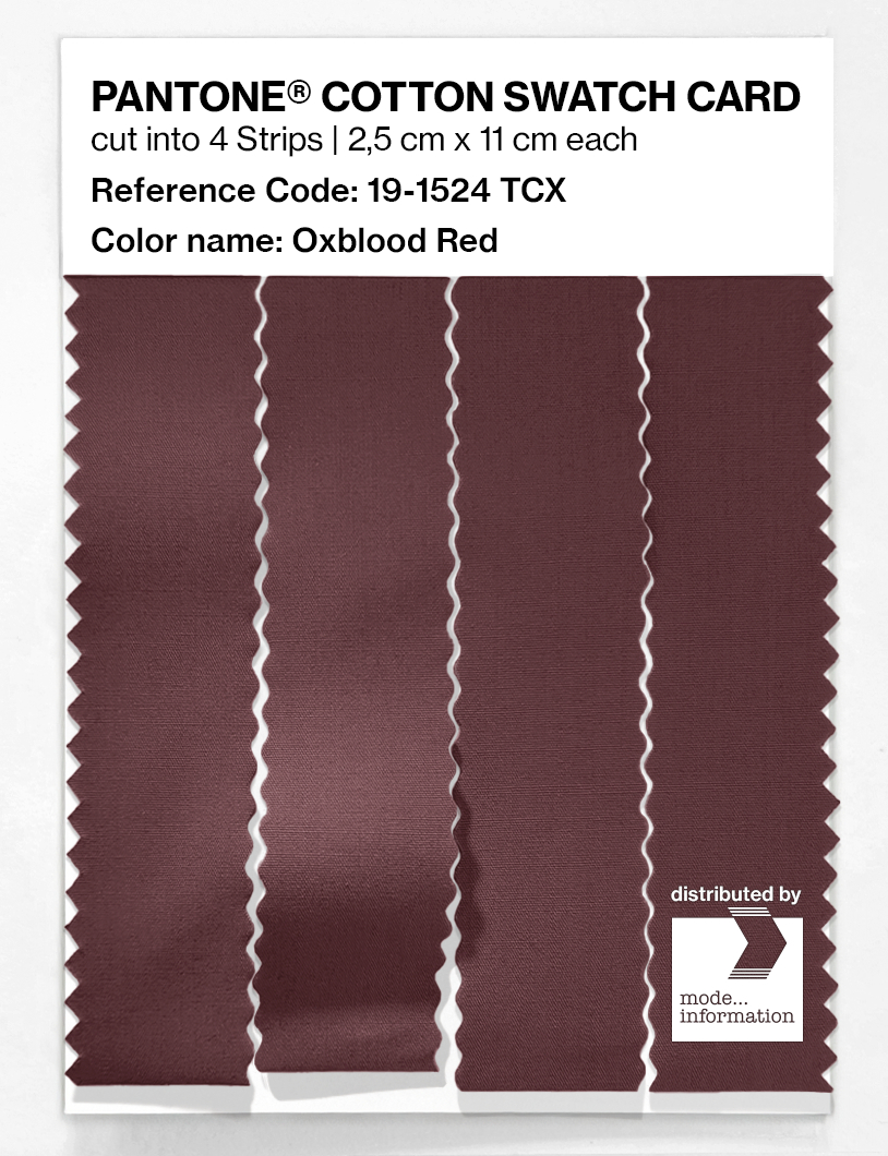 Artikelbild 3 des Artikels “PANTONE® COTTON SWATCH CARD 19-1524 TCX Oxblood Red “
