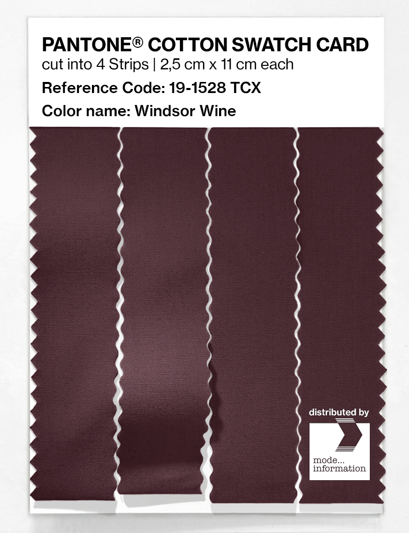 Artikelbild 3 des Artikels “PANTONE® COTTON SWATCH CARD 19-1528 TCX Windsor Wine “