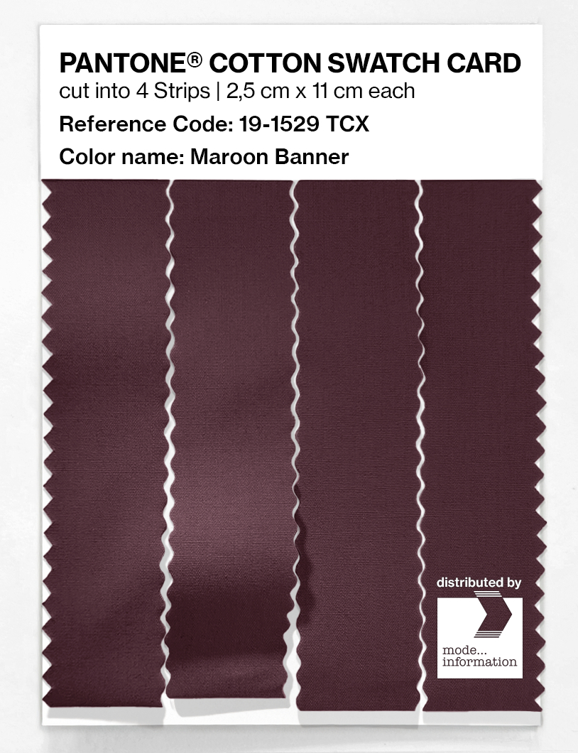 Artikelbild 3 des Artikels “PANTONE® COTTON SWATCH CARD 19-1529 TCX Maroon Banner “