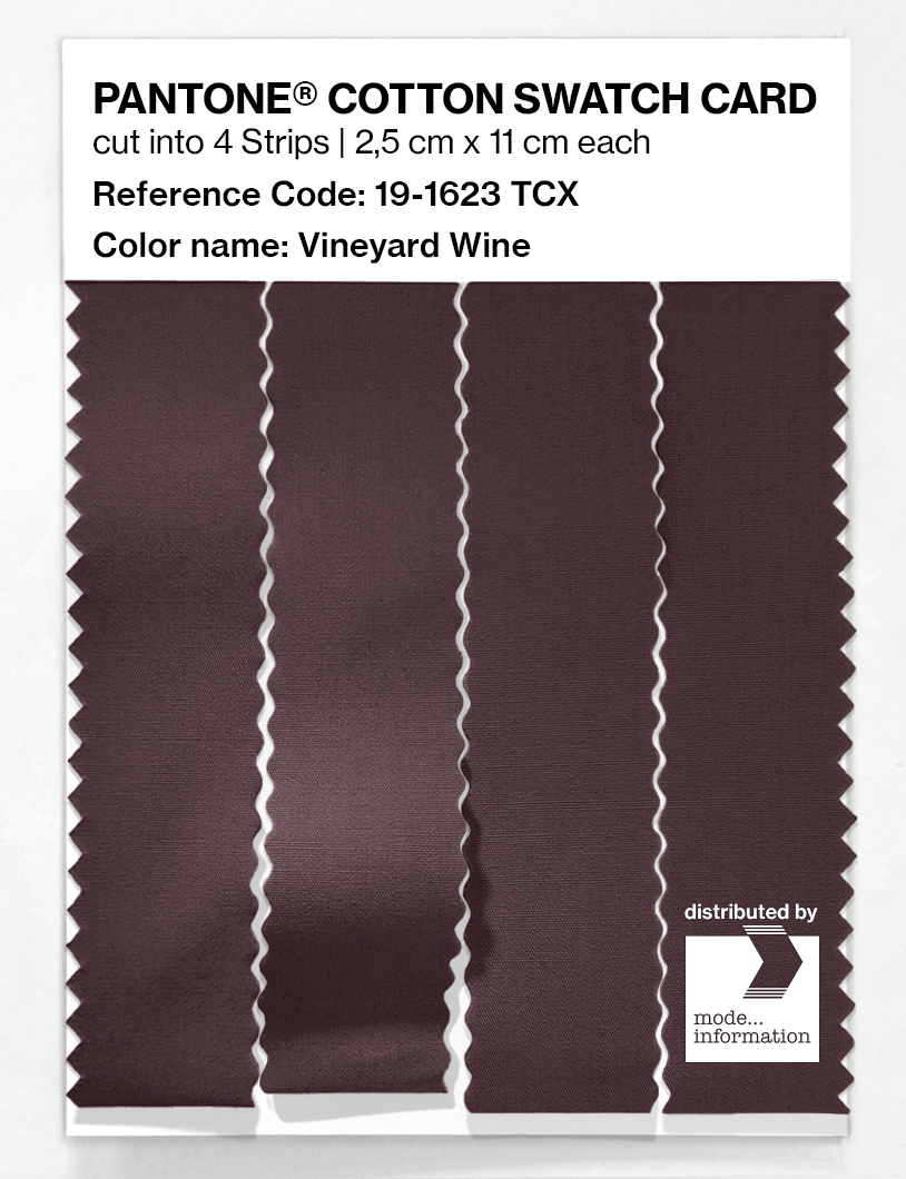 Artikelbild 3 des Artikels “PANTONE® COTTON SWATCH CARD 19-1623 TCX Vineyard Wine “