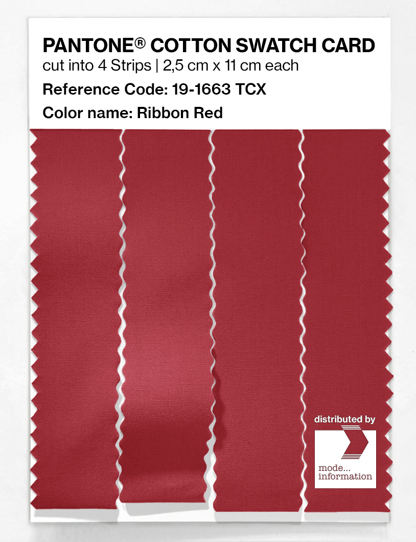 Artikelbild 3 des Artikels “PANTONE® COTTON SWATCH CARD 19-1663 TCX Ribbon Red “