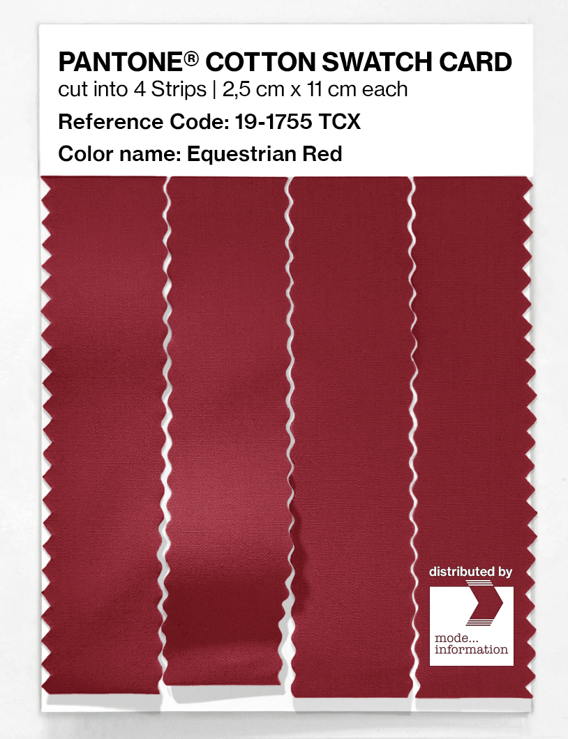 Artikelbild 3 des Artikels “PANTONE® COTTON SWATCH CARD 19-1755 TCX Equestrian Red “
