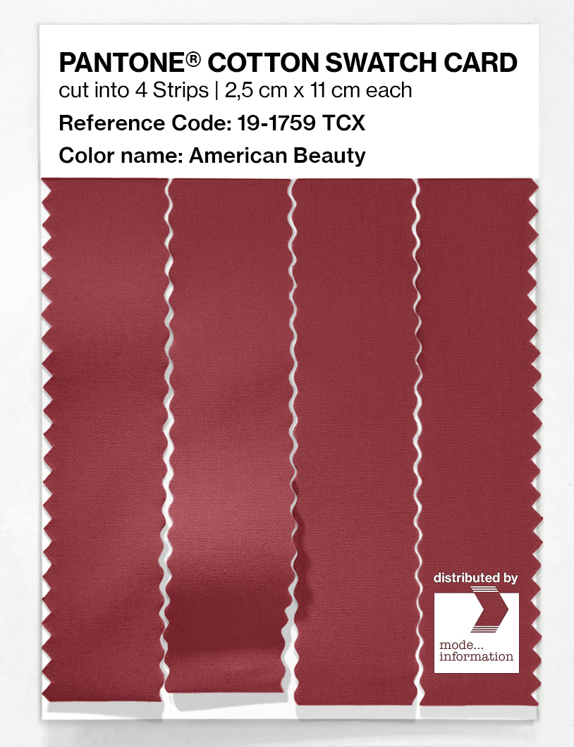 Artikelbild 3 des Artikels “PANTONE® COTTON SWATCH CARD 19-1759 TCX American Beauty “