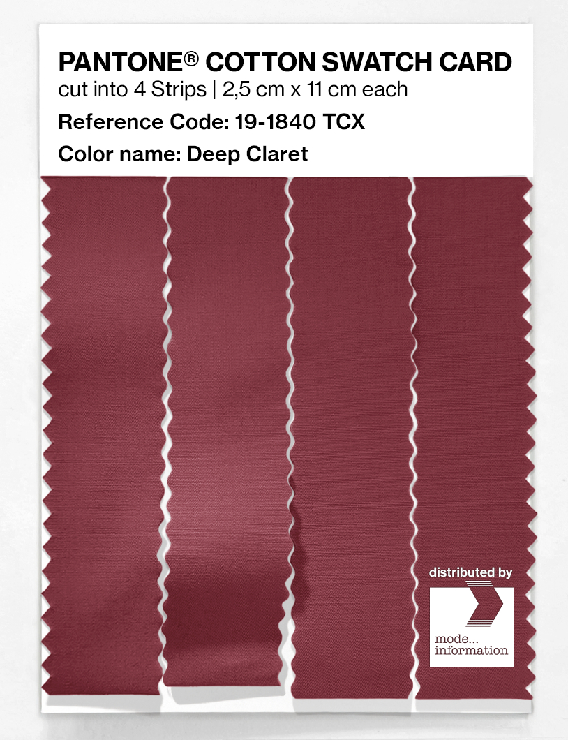 Artikelbild 3 des Artikels “PANTONE® COTTON SWATCH CARD 19-1840 TCX Deep Claret “