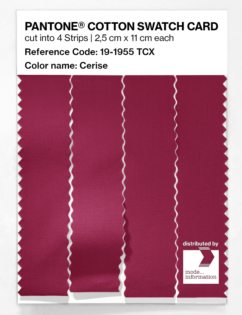 Product image 3 of the product “PANTONE® COTTON SWATCH CARD 19-1955 TCX Cerise ”