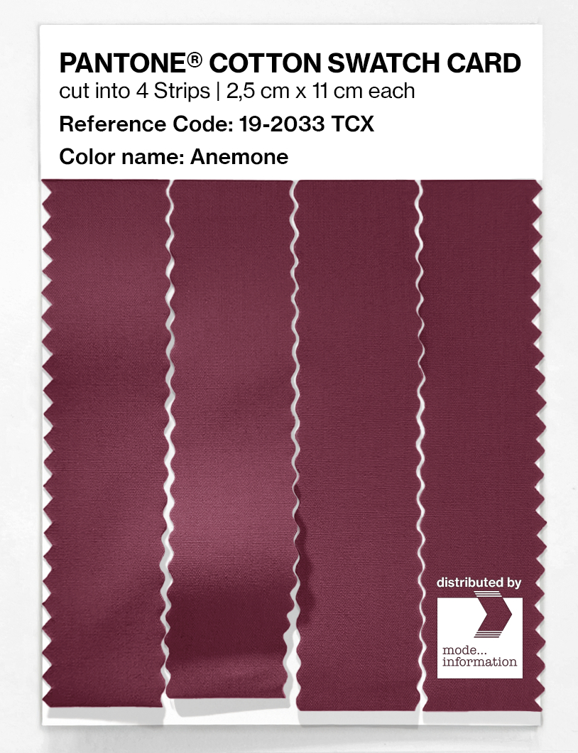 Artikelbild 3 des Artikels “PANTONE® COTTON SWATCH CARD 19-2033 TCX Anemone “
