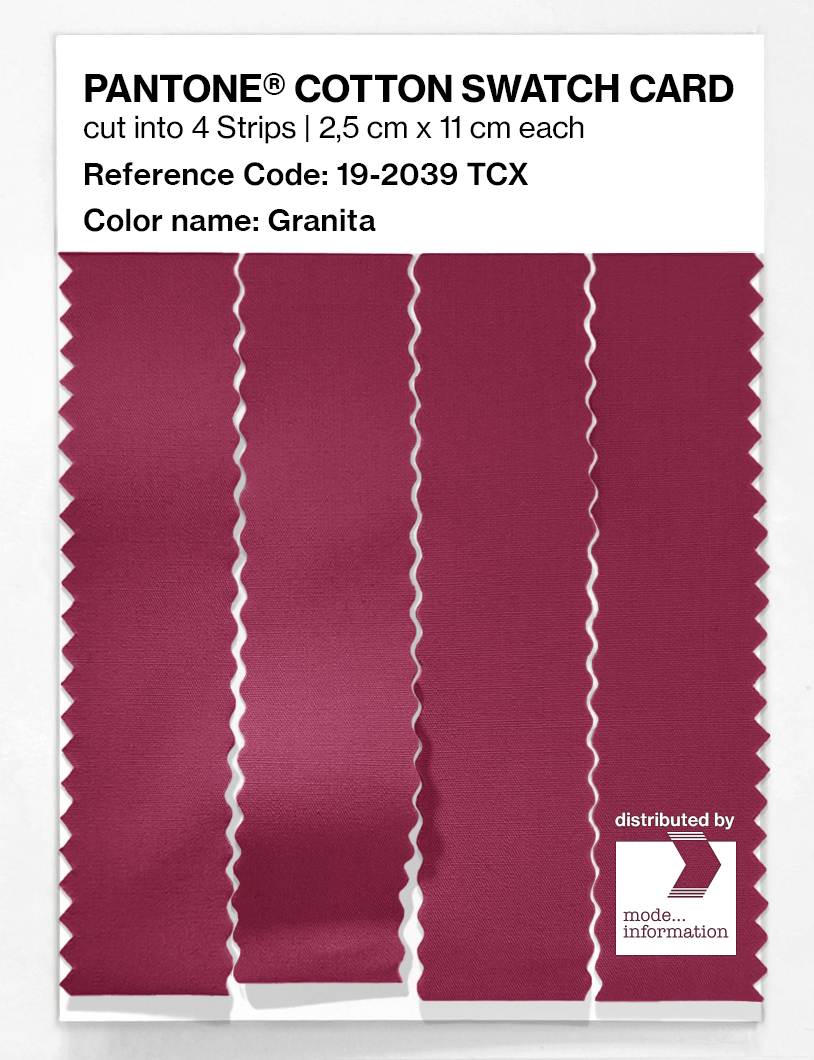 Product image 3 of the product “PANTONE® COTTON SWATCH CARD 19-2039 TCX Granita ”