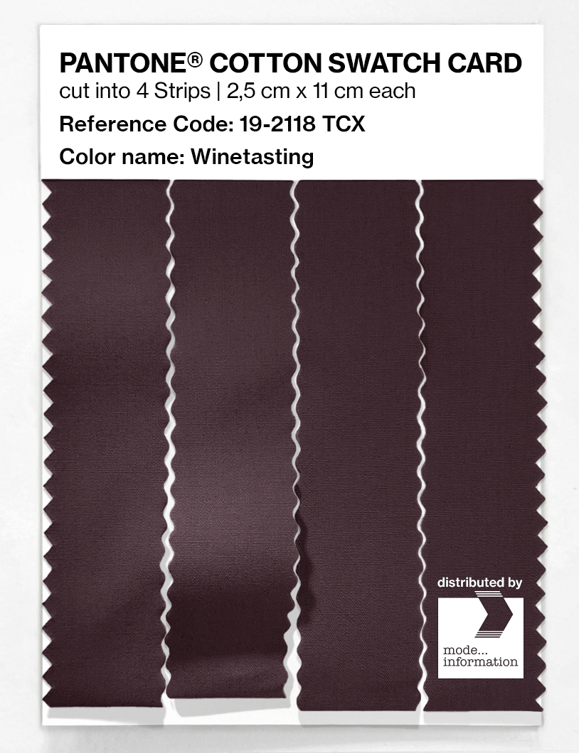 Artikelbild 3 des Artikels “PANTONE® COTTON SWATCH CARD 19-2118 TCX Winetasting “