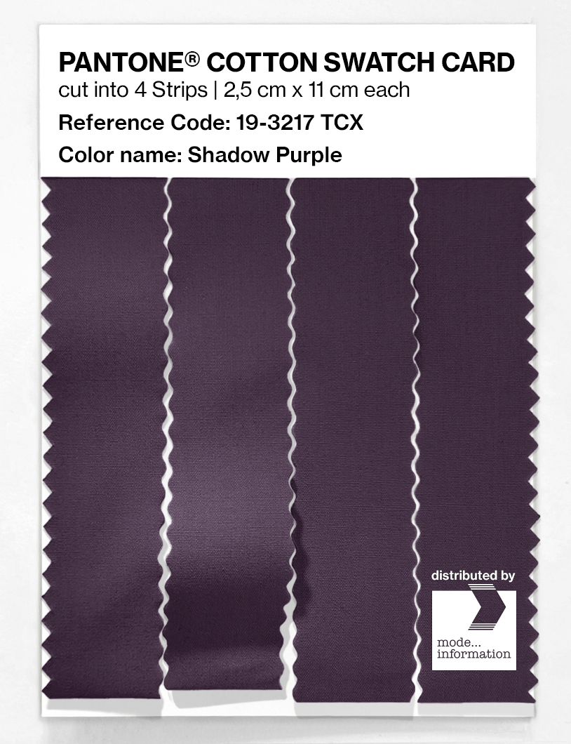 Product image 3 of the product “PANTONE® COTTON SWATCH CARD 19-3217 TCX Shadow Purple ”