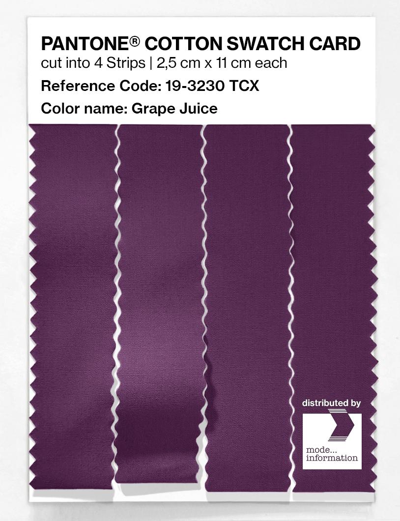 Product image 3 of the product “PANTONE® COTTON SWATCH CARD 19-3230 TCX Grape Juice ”
