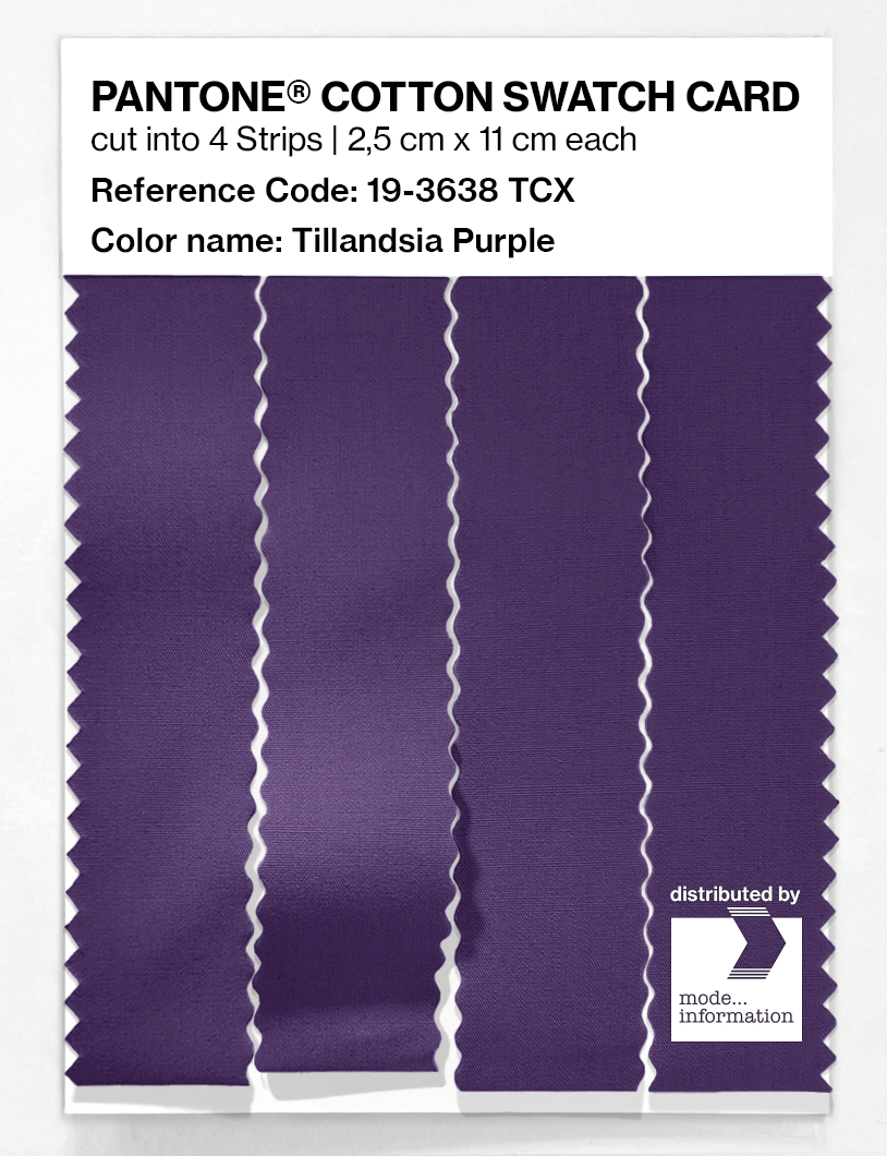 Product image 3 of the product “PANTONE® COTTON SWATCH CARD 19-3638 TCX Tillandsia Purple ”