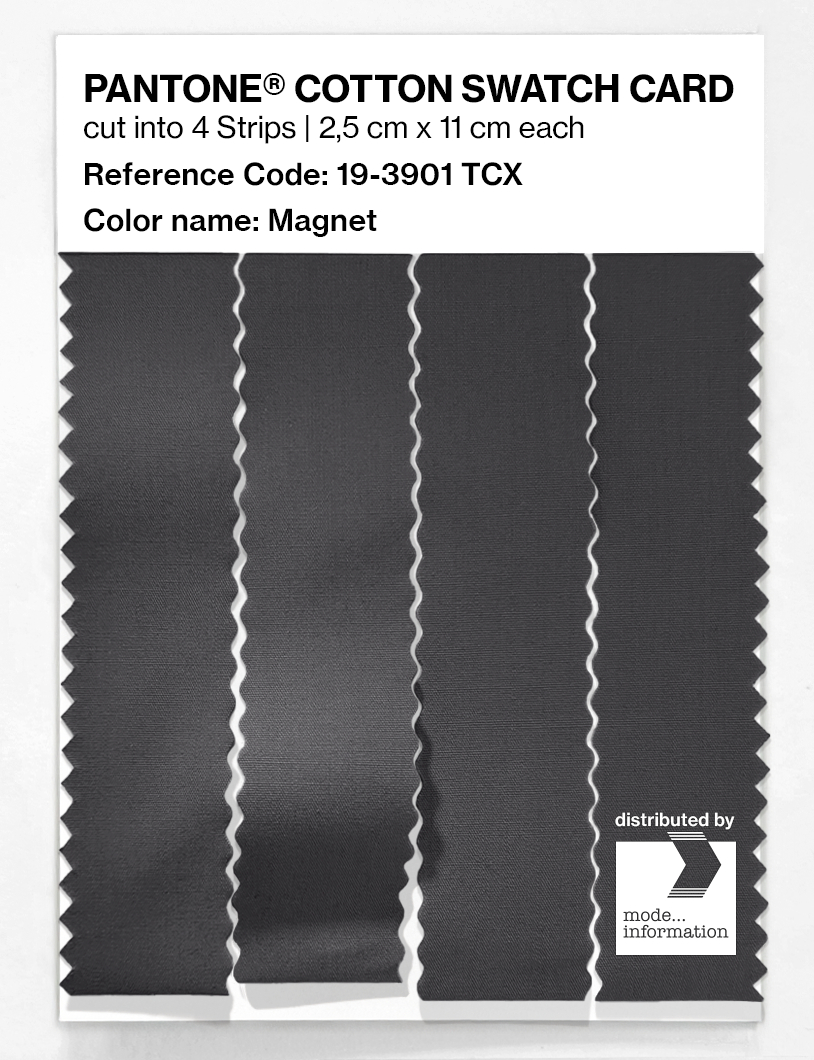 Product image 3 of the product “PANTONE® COTTON SWATCH CARD 19-3901 TCX Magnet ”