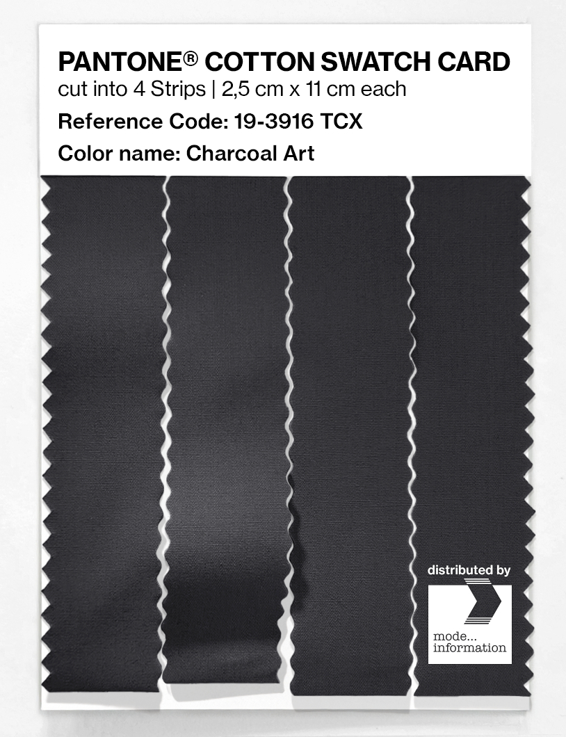 Product image 3 of the product “PANTONE® COTTON SWATCH CARD 19-3916 TCX Charcoal Art ”