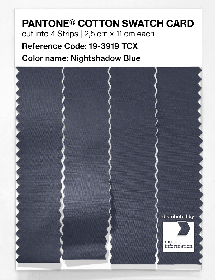 Product image 3 of the product “PANTONE® COTTON SWATCH CARD 19-3919 TCX Nightshadow Blue ”
