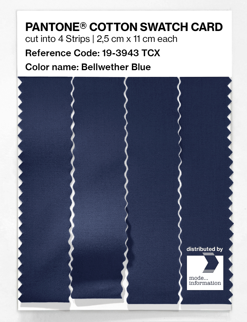 Product image 3 of the product “PANTONE® COTTON SWATCH CARD 19-3943 TCX Bellwether Blue ”