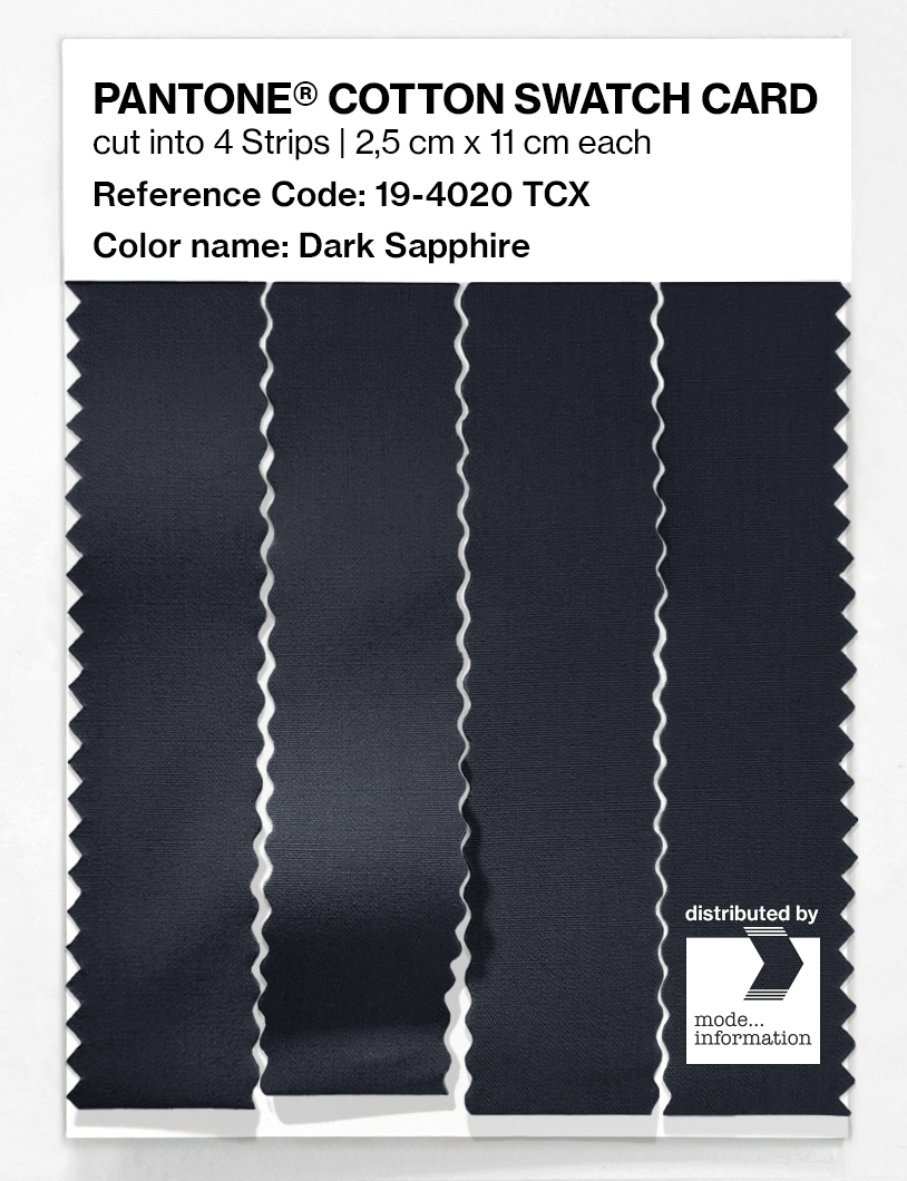 Product image 3 of the product “PANTONE® COTTON SWATCH CARD 19-4020 TCX Dark Sapphire ”