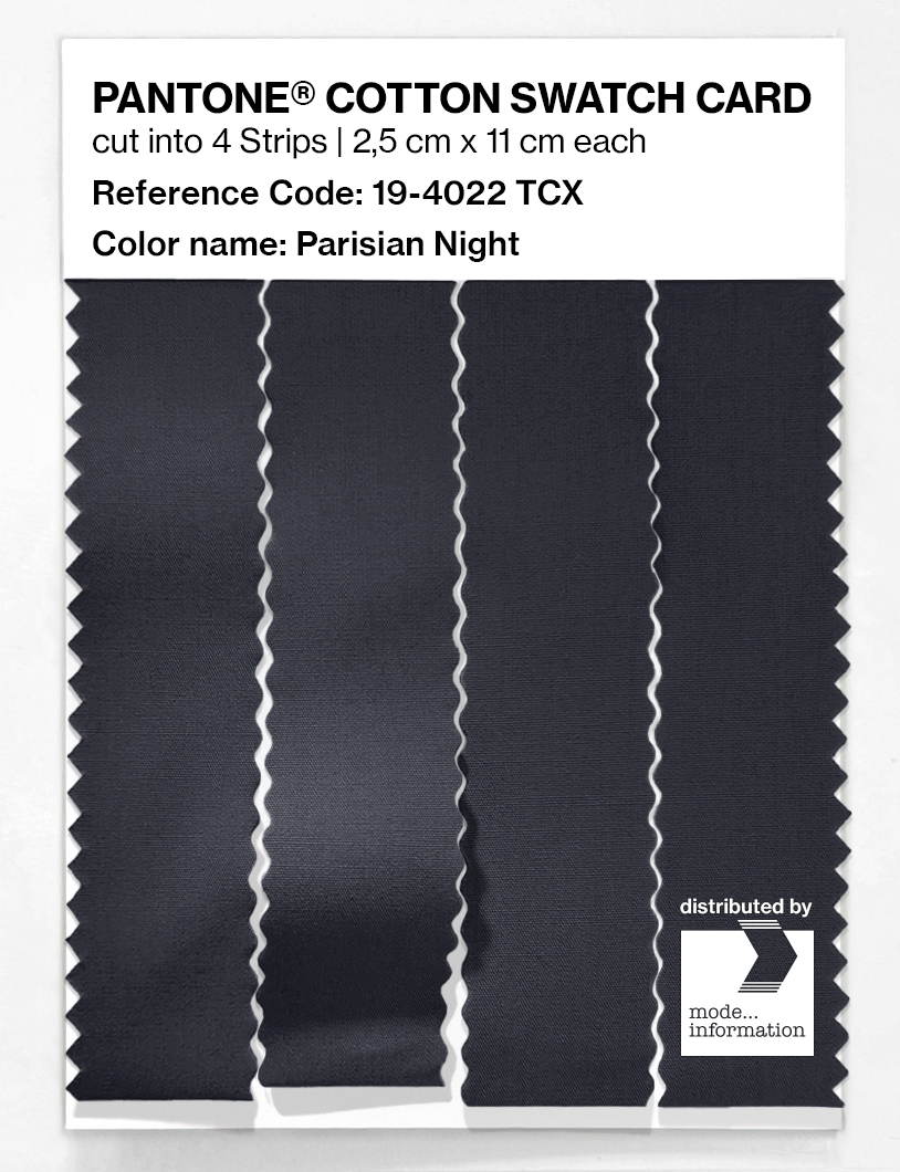 Product image 3 of the product “PANTONE® COTTON SWATCH CARD 19-4022 TCX Parisian Night ”