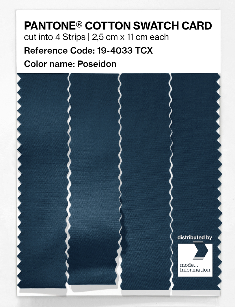 Product image 3 of the product “PANTONE® COTTON SWATCH CARD 19-4033 TCX Poseidon ”