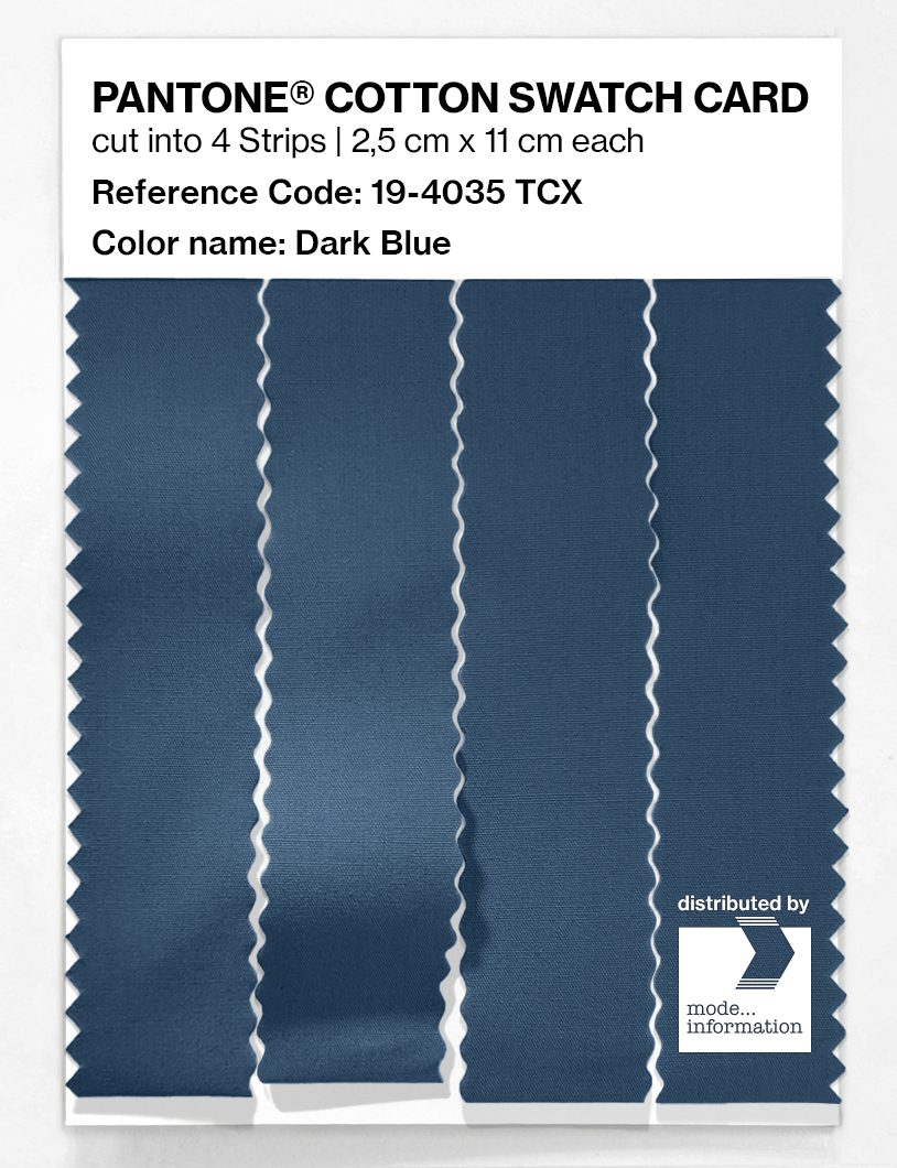 Product image 3 of the product “PANTONE® COTTON SWATCH CARD 19-4035 TCX Dark Blue ”