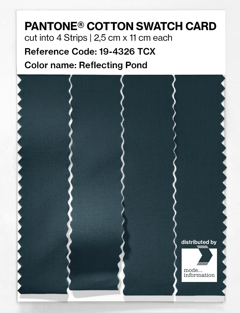 Product image 3 of the product “PANTONE® COTTON SWATCH CARD 19-4326 TCX Reflecting Pond ”