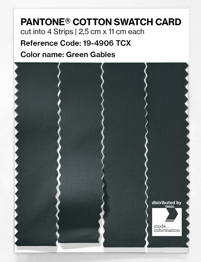 Product image 3 of the product “PANTONE® COTTON SWATCH CARD 19-4906 TCX Green Gables ”