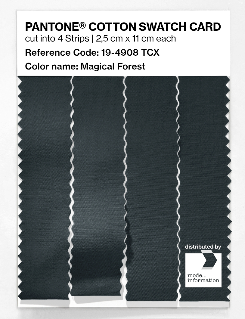Product image 3 of the product “PANTONE® COTTON SWATCH CARD 19-4908 TCX Magical Forest ”