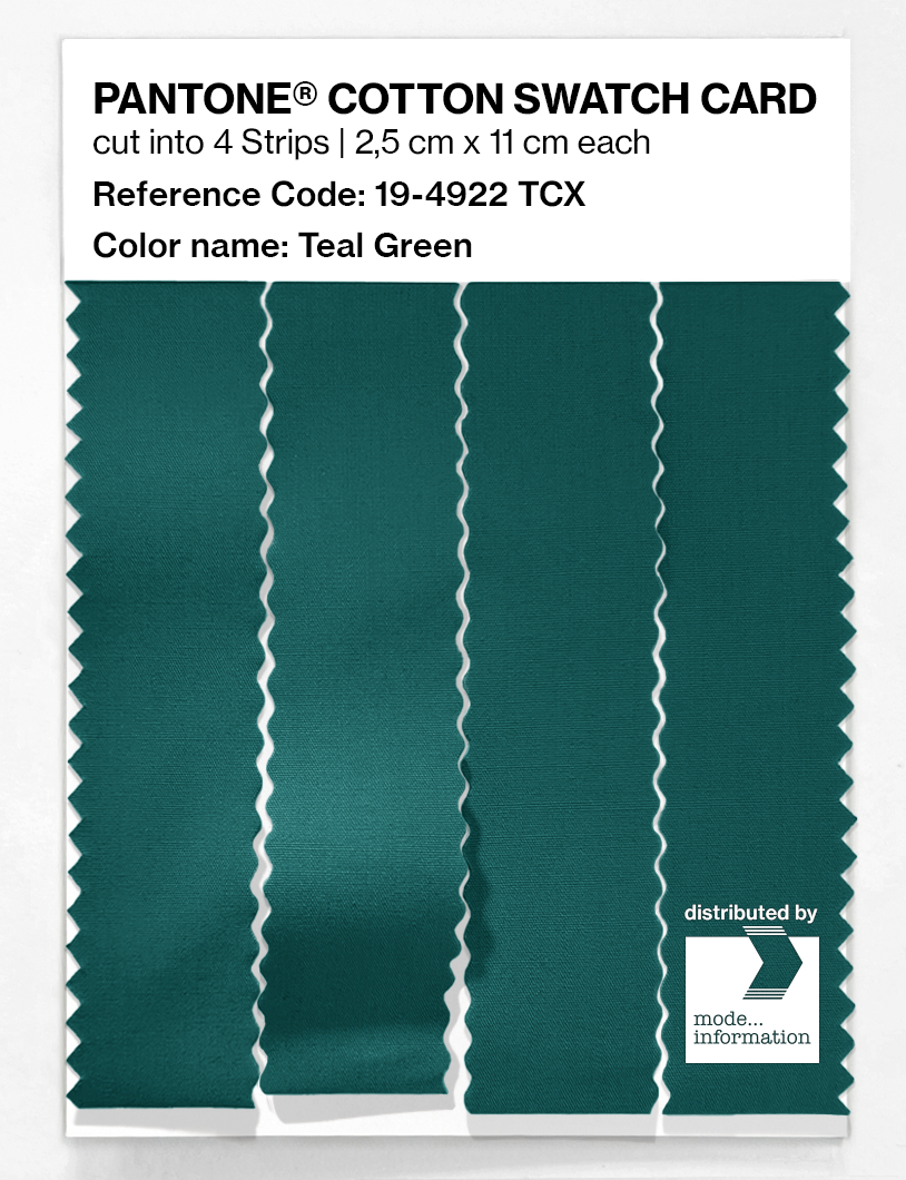 Artikelbild 3 des Artikels “PANTONE® COTTON SWATCH CARD 19-4922 TCX Teal Green “