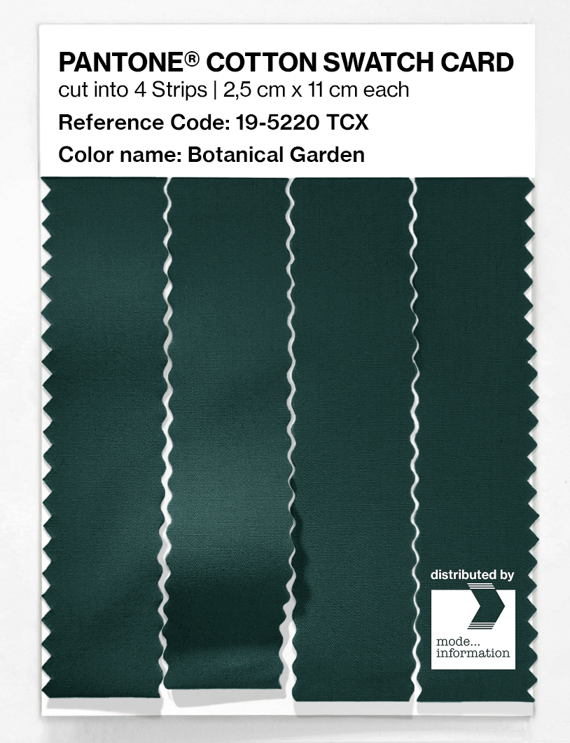 Product image 3 of the product “PANTONE® COTTON SWATCH CARD 19-5220 TCX Botanical Garden ”