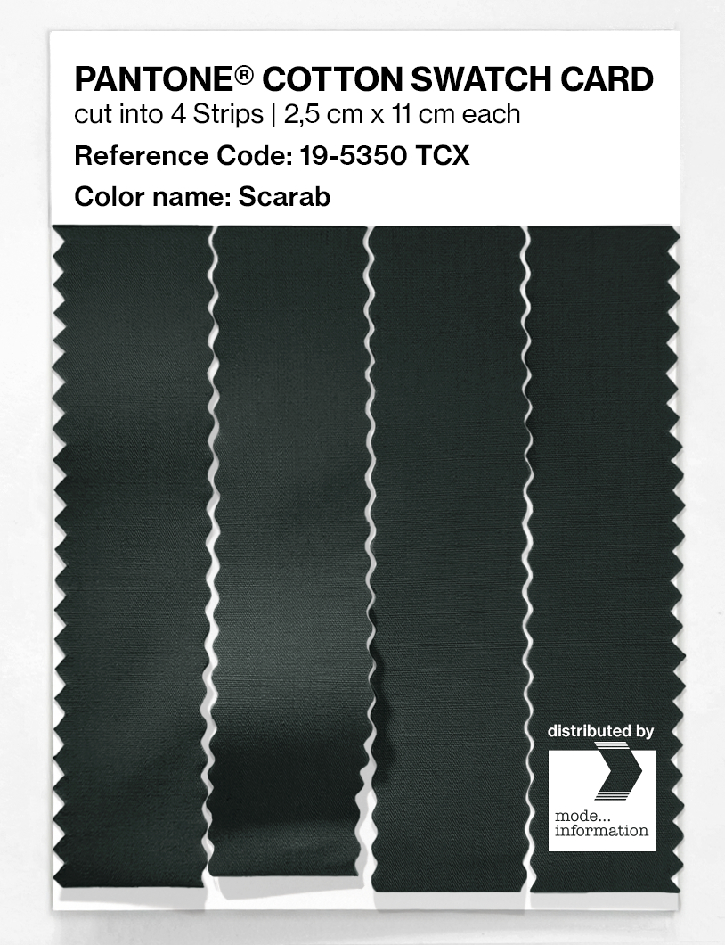 Product image 3 of the product “PANTONE® COTTON SWATCH CARD 19-5350 TCX Scarab ”
