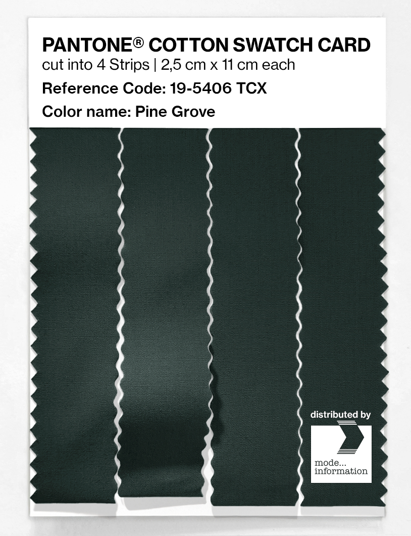 Product image 3 of the product “PANTONE® COTTON SWATCH CARD 19-5406 TCX Pine Grove ”