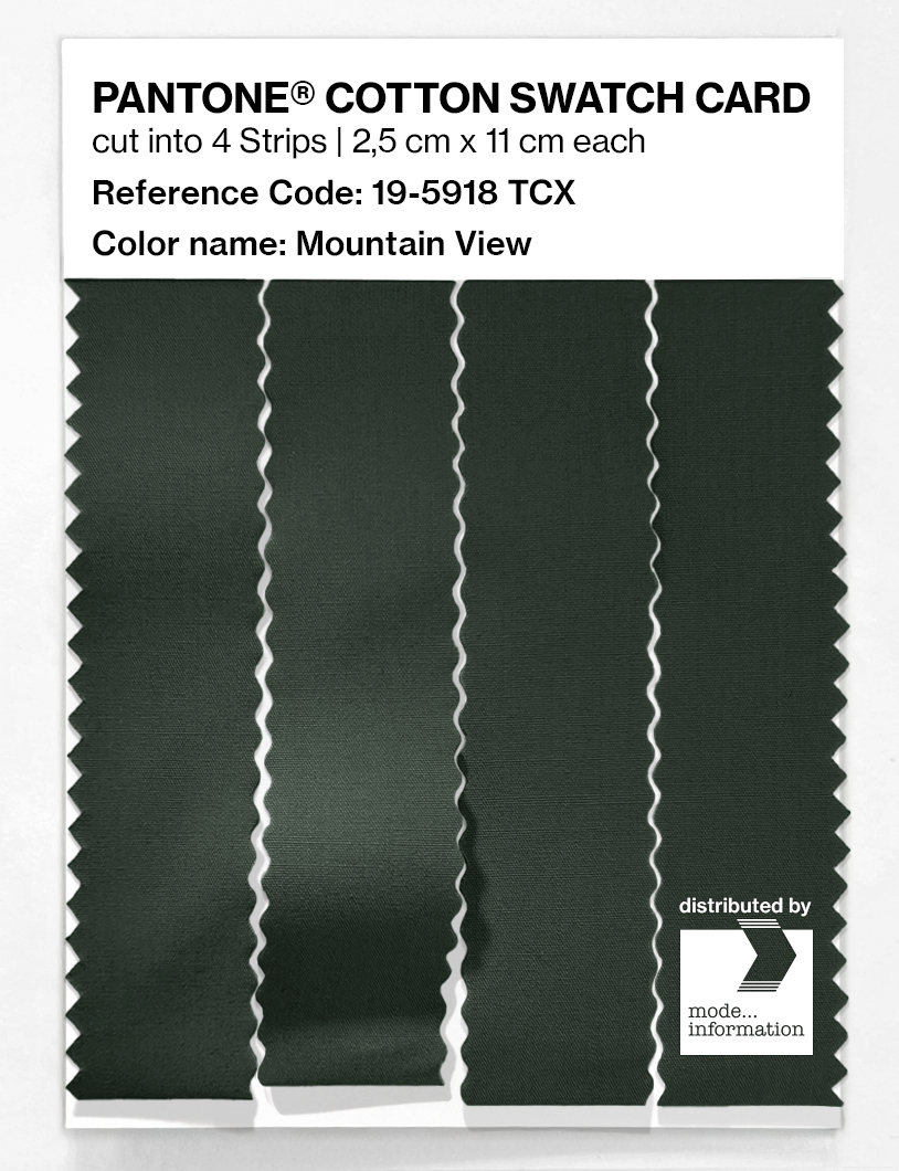 Product image 3 of the product “PANTONE® COTTON SWATCH CARD 19-5918 TCX Mountain View ”