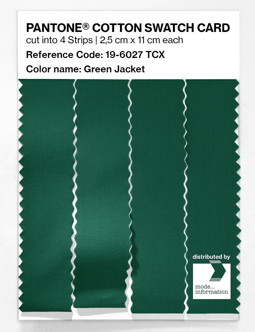 Product image 3 of the product “PANTONE® COTTON SWATCH CARD 19-6027 TCX Green Jacket ”