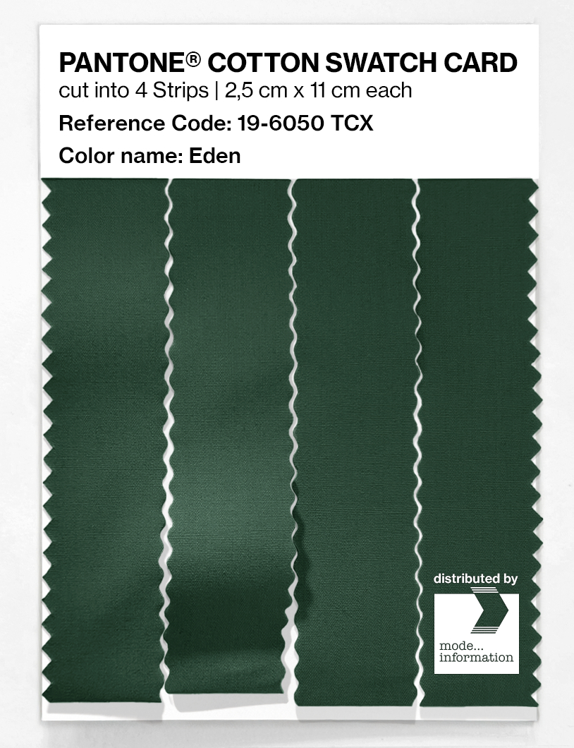 Product image 3 of the product “PANTONE® COTTON SWATCH CARD 19-6050 TCX Eden ”