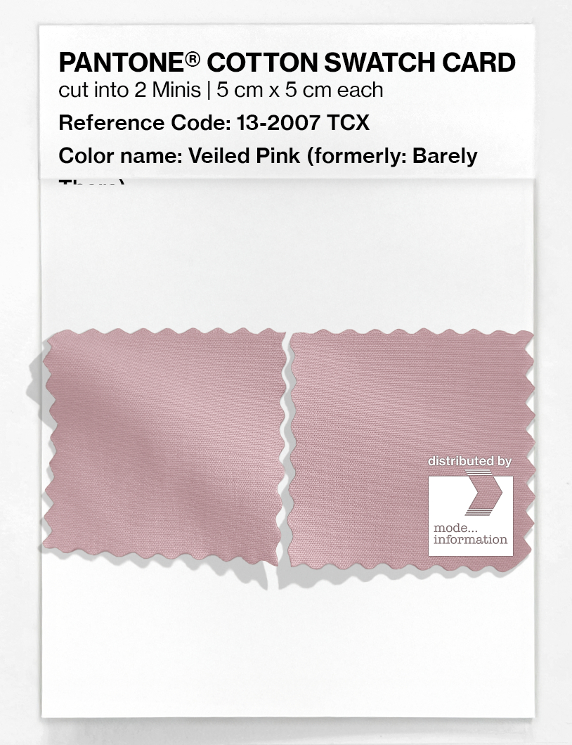 Product image 4 of the product “PANTONE® COTTON SWATCH CARD 13-2007 TCX Barely There ”