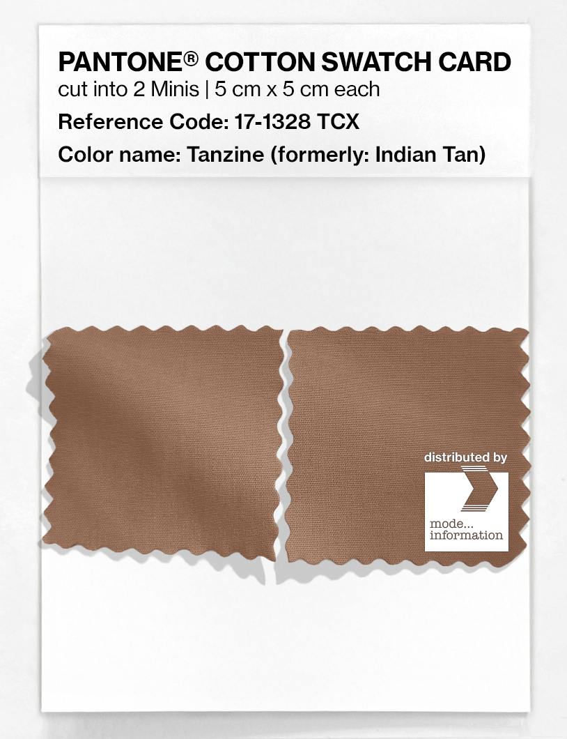 Product image 4 of the product “PANTONE® COTTON SWATCH CARD 17-1328 TCX Indian Tan ”