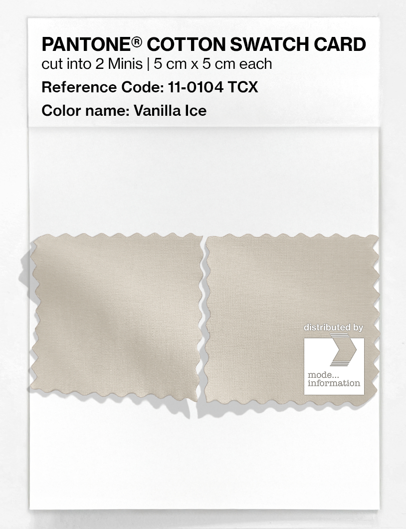 Product image 4 of the product “PANTONE® COTTON SWATCH CARD 11-0104 TCX Vanilla Ice ”
