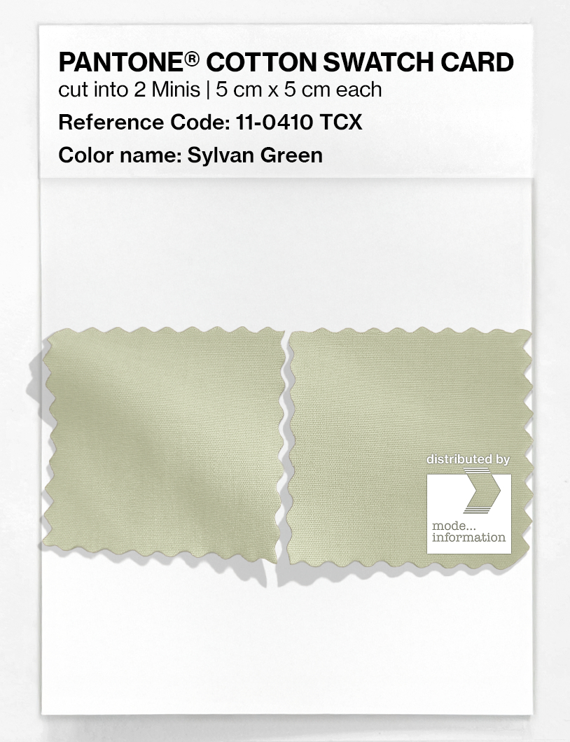 Product image 4 of the product “PANTONE® COTTON SWATCH CARD 11-0410 TCX Sylvan Green ”