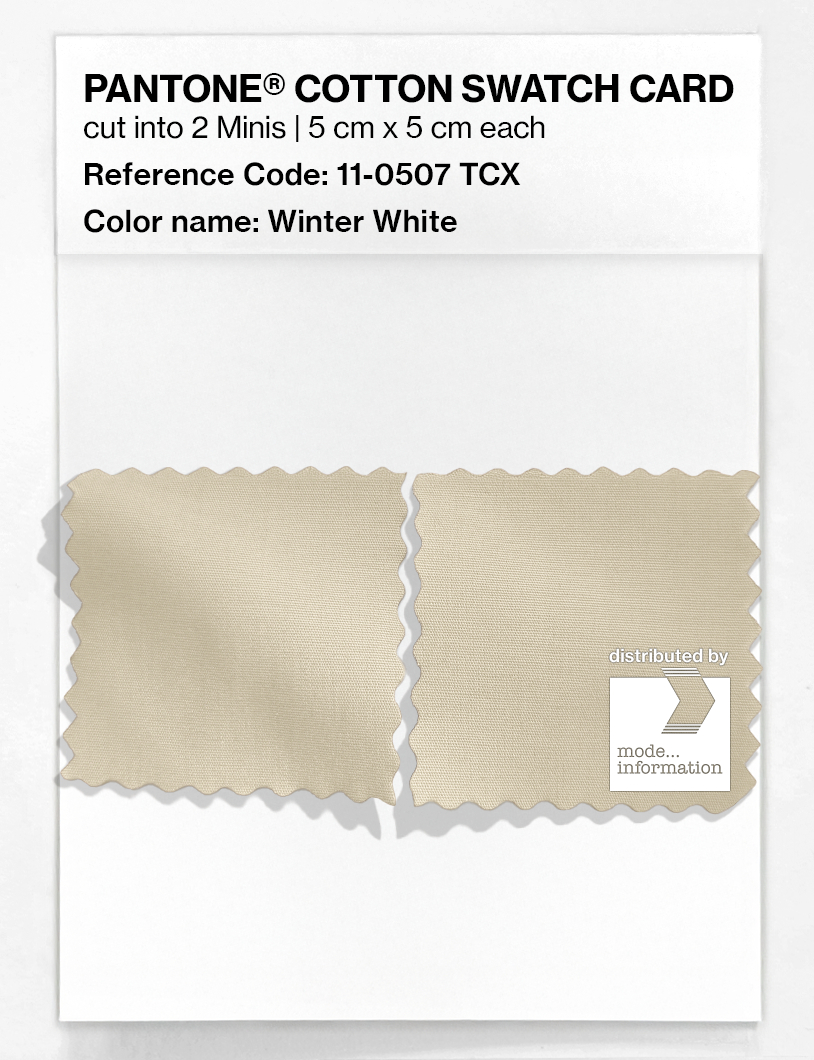 Product image 4 of the product “PANTONE® COTTON SWATCH CARD 11-0507 TCX Winter White ”
