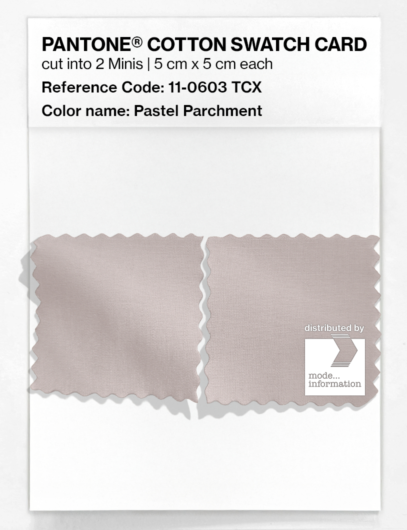 Product image 4 of the product “PANTONE® COTTON SWATCH CARD 11-0603 TCX Pastel Parchment ”