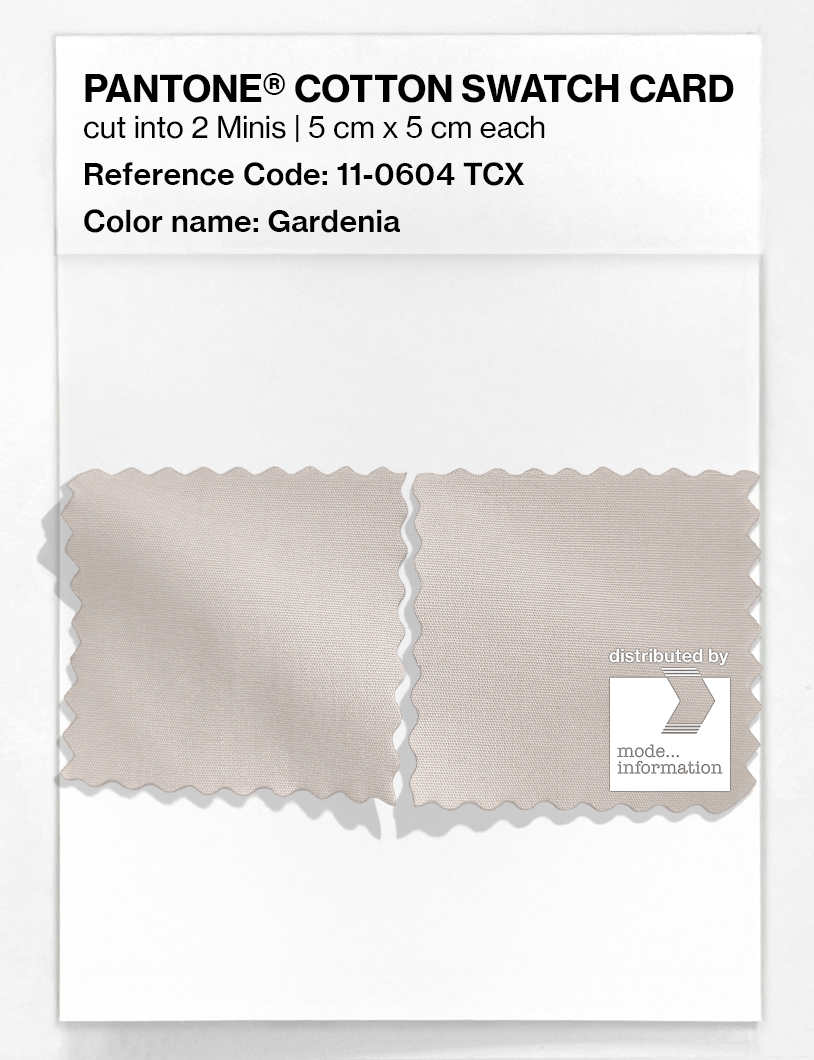 Product image 4 of the product “PANTONE® COTTON SWATCH CARD 11-0604 TCX Gardenia ”