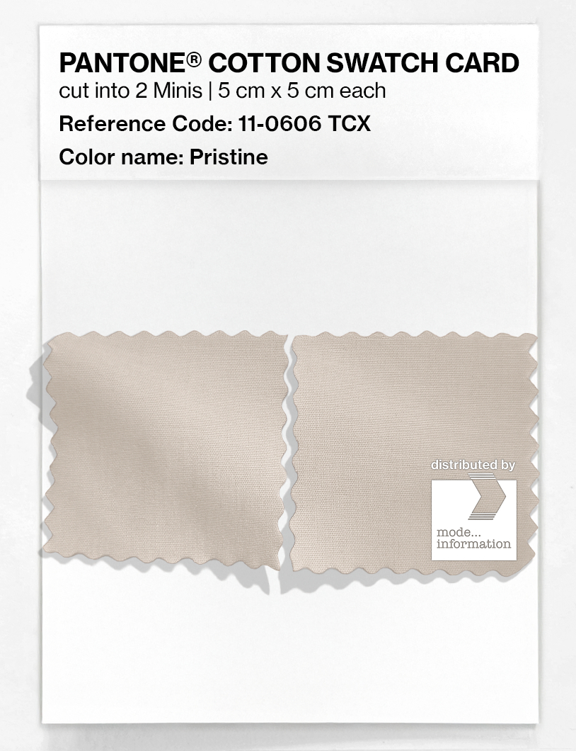 Product image 4 of the product “PANTONE® COTTON SWATCH CARD 11-0606 TCX Pristine ”