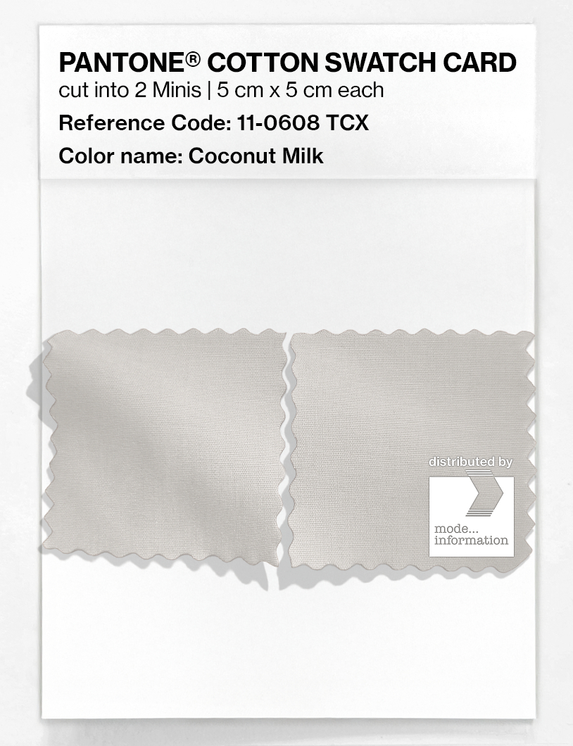 Product image 4 of the product “PANTONE® COTTON SWATCH CARD 11-0608 TCX Coconut Milk ”