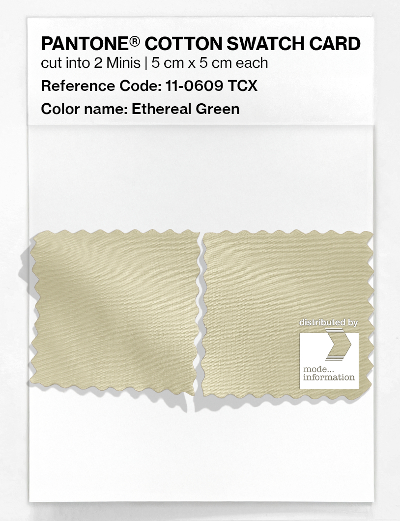 Product image 4 of the product “PANTONE® COTTON SWATCH CARD 11-0609 TCX Ethereal Green ”