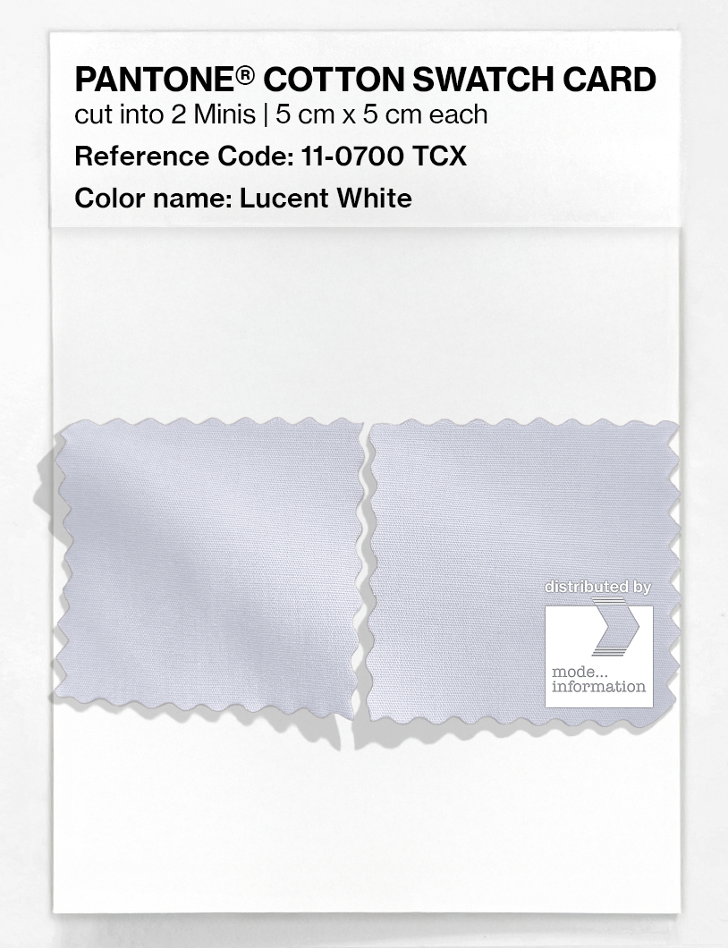 Product image 4 of the product “PANTONE® COTTON SWATCH CARD 11-0700 TCX Lucent White ”