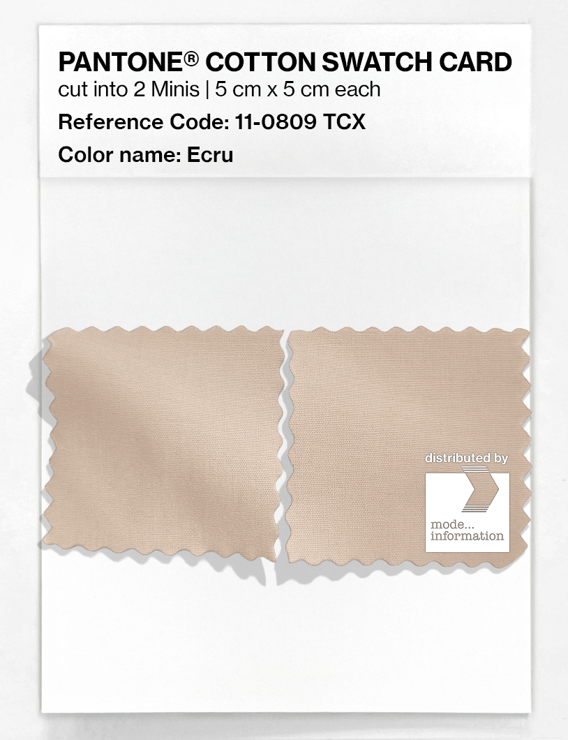 Product image 4 of the product “PANTONE® COTTON SWATCH CARD 11-0809 TCX Ecru ”