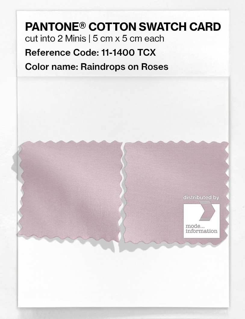 Artikelbild 4 des Artikels “PANTONE® COTTON SWATCH CARD 11-1400 TCX Raindrops on Roses “