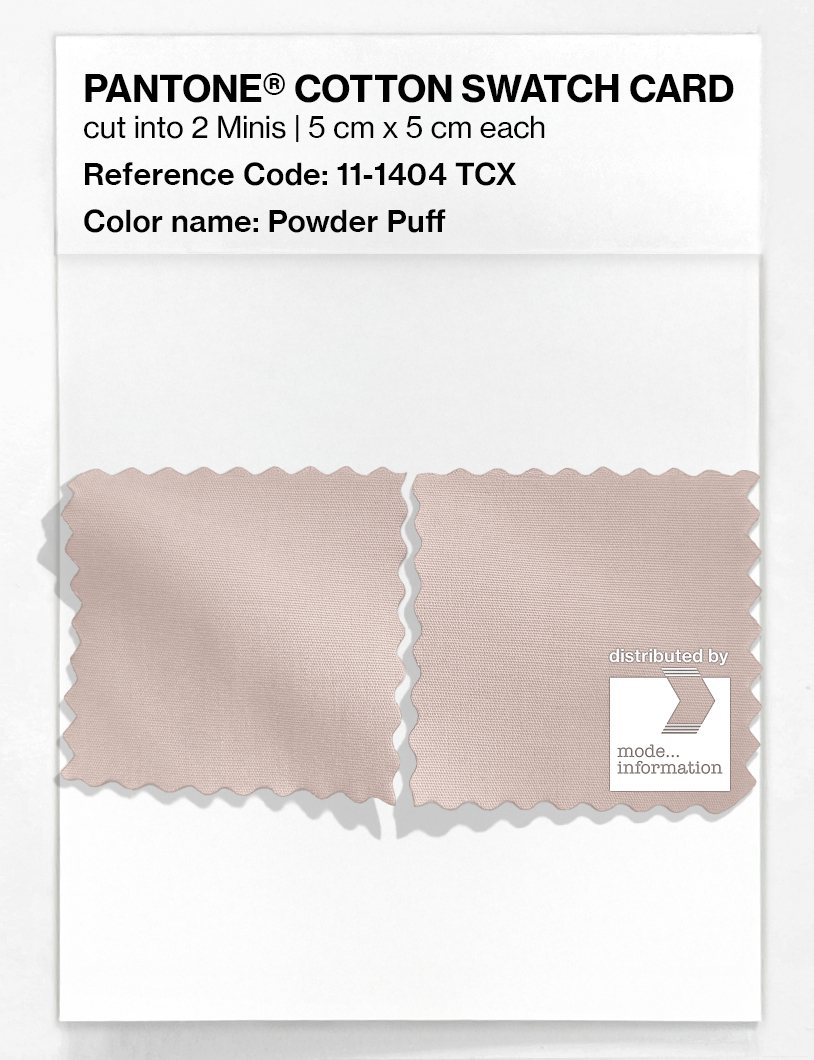 Product image 4 of the product “PANTONE® COTTON SWATCH CARD 11-1404 TCX Powder Puff ”