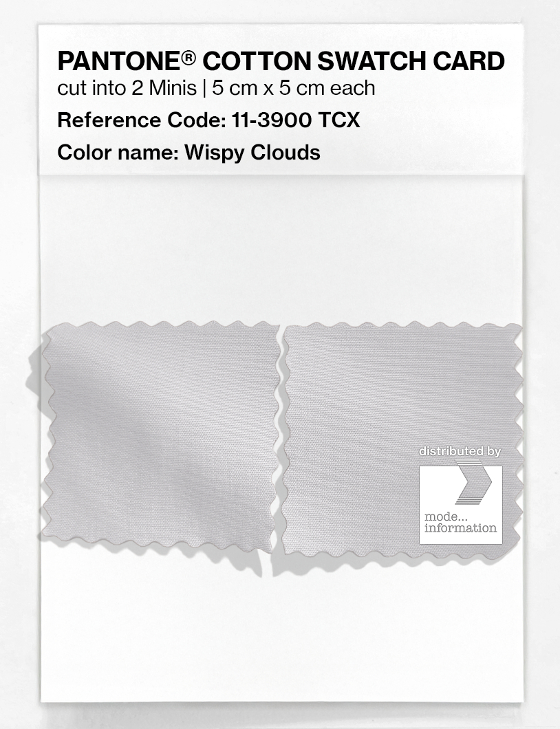 Product image 4 of the product “PANTONE® COTTON SWATCH CARD 11-3900 TCX Wispy Clouds ”