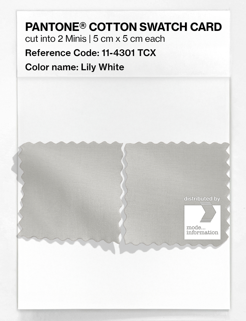 Product image 4 of the product “PANTONE® COTTON SWATCH CARD 11-4301 TCX Lily White ”